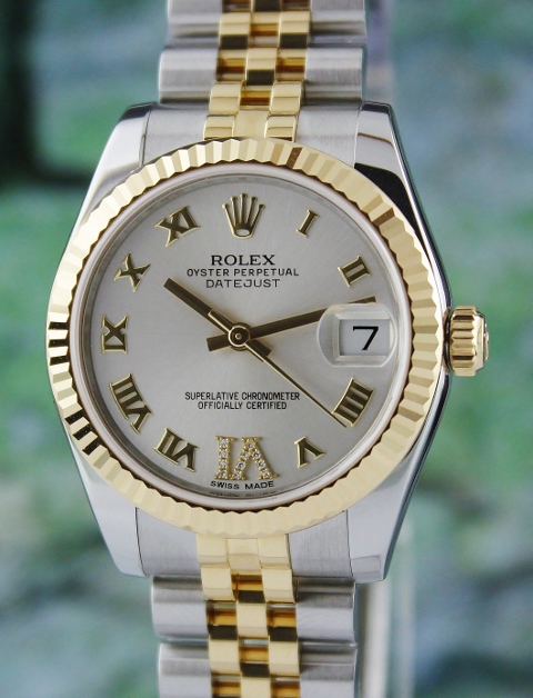 (image for) LIKE NEW UNPOLISHED ROLEX MID SIZE STEEL & GOLD OYSTER PERPETUAL DATEJUST /178273